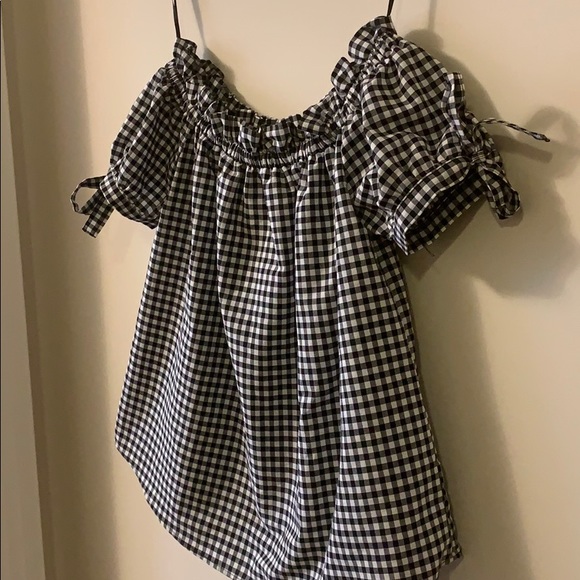 H&M Gingham off-shoulder top - Picture 3 of 5